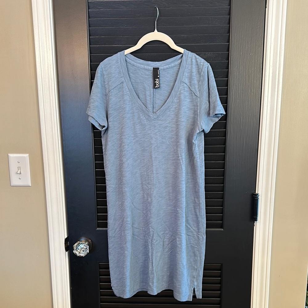 Light Blue V-Neck Dress